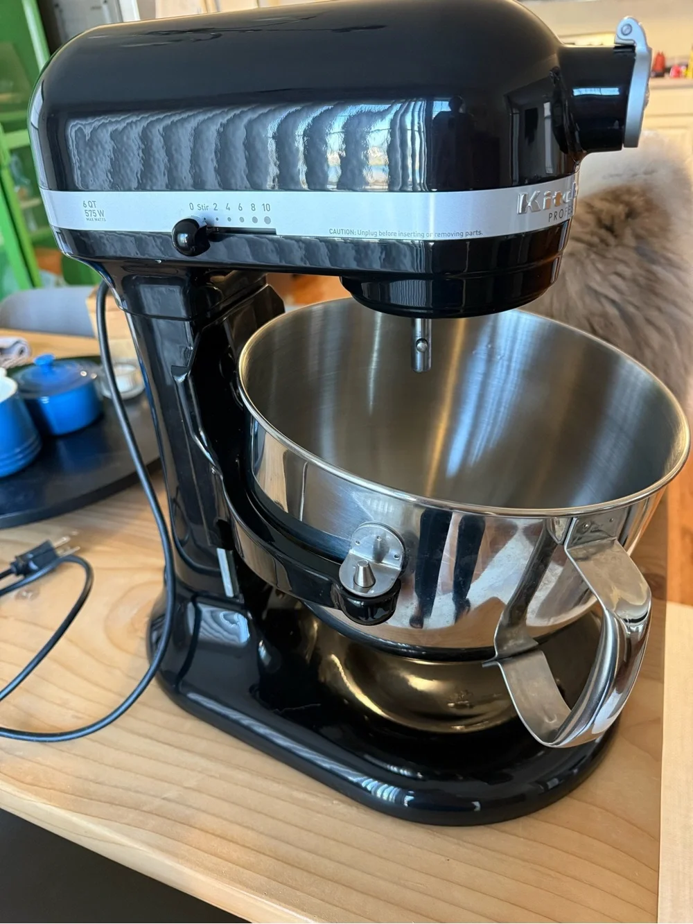 KitchenAid Black Stand Mixer with Stainless Steel Bowl